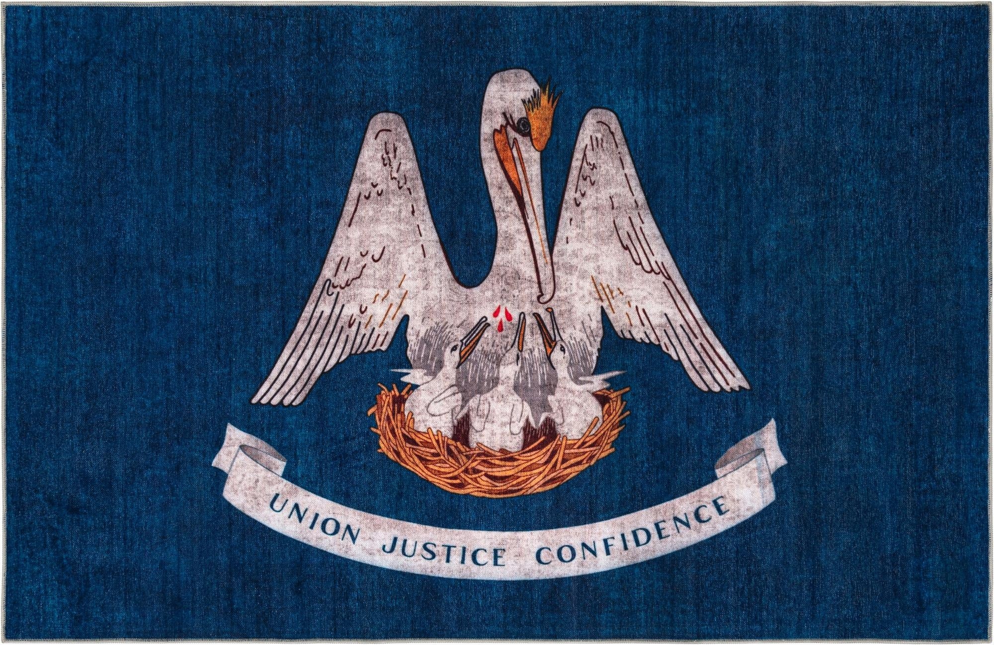 8' x 11' Louisiana The Flag Collection Rug