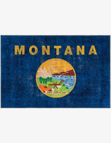 2' x 3' Montana The Flag Collection Rug