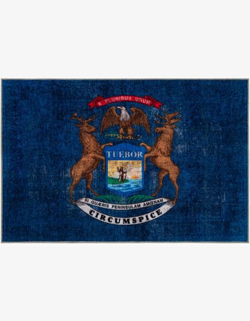 8' x 11' Michigan The Flag Collection Rug