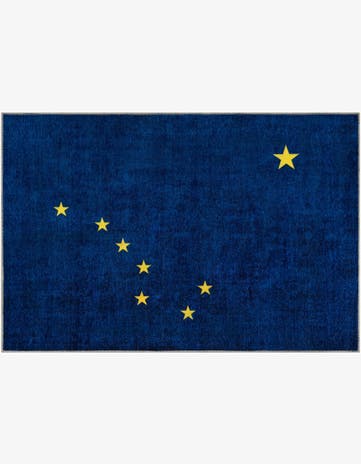 Navy Blue Alaska The Flag Collection Rug