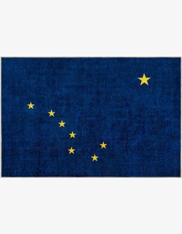 Navy Blue Alaska The Flag Collection Rug