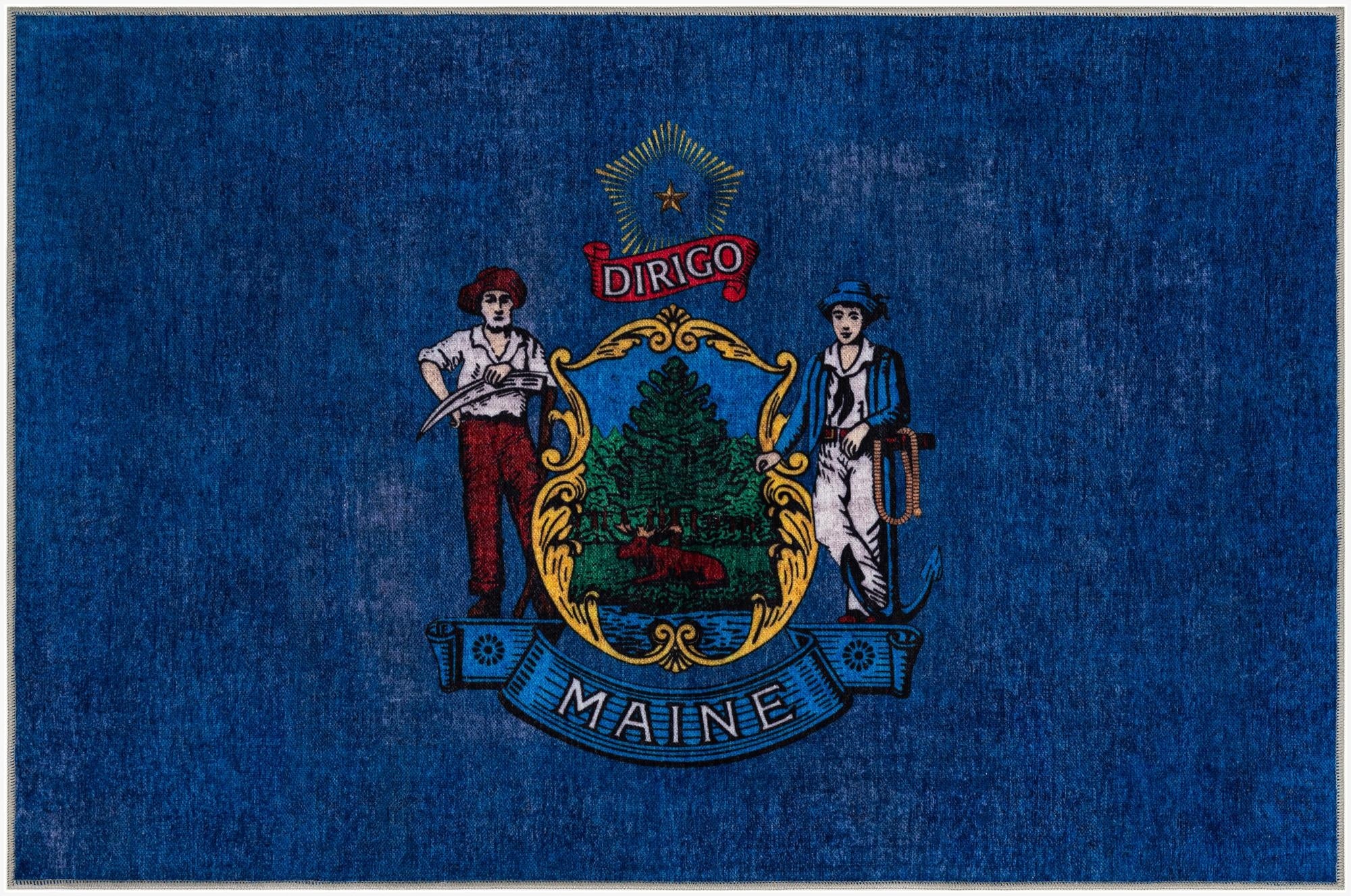 5' x 7' Maine The Flag Collection Rug