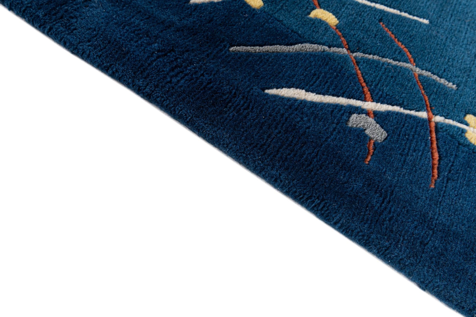 8' 1 x 9' 8 Hand Knotted Tibet Wool Rug