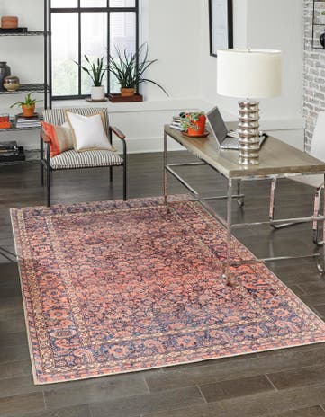 Navy Blue Washable Timeless Rug