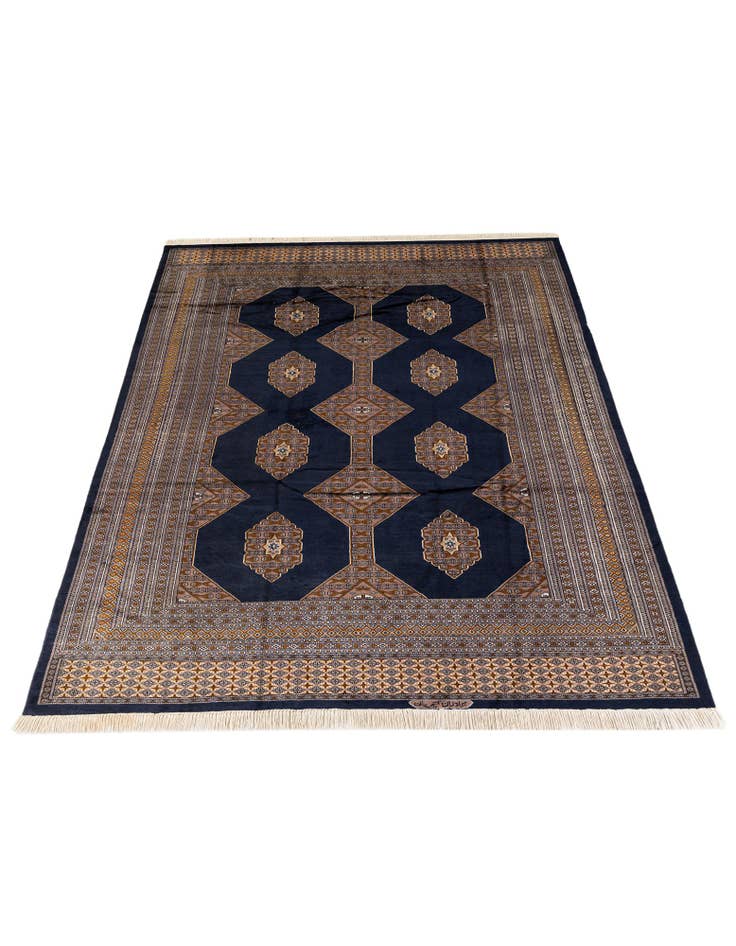 Detail image of 6' 3 x 9' 2  Hand Knotted Torkaman Persian Rug