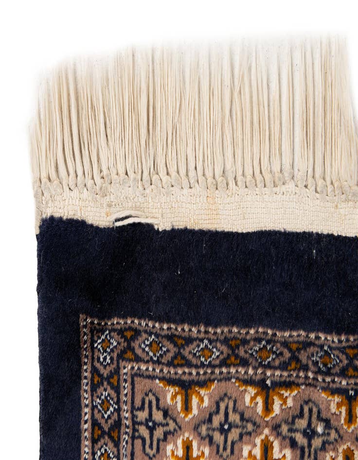 Detail image of 6' 3 x 9' 2  Hand Knotted Torkaman Persian Rug