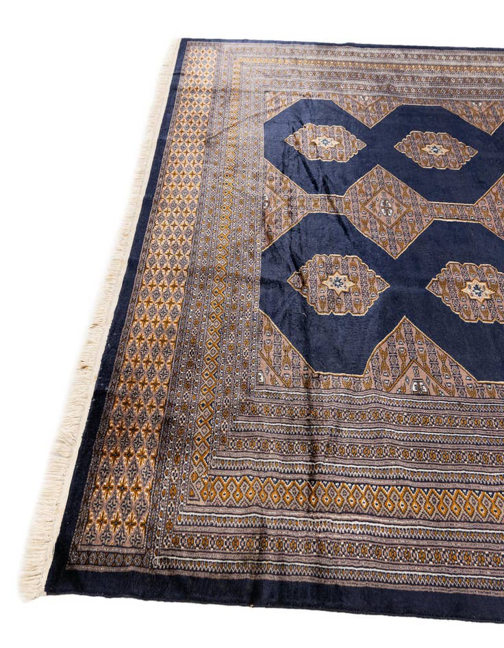 Detail image of 6' 3 x 9' 2  Hand Knotted Torkaman Persian Rug