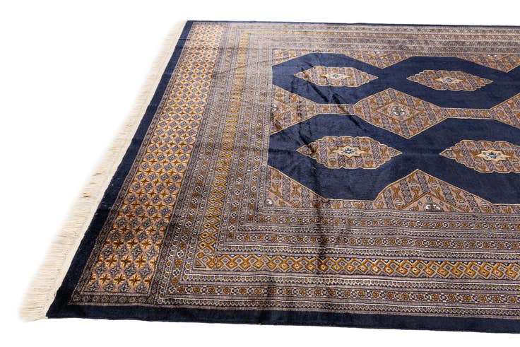 Detail image of 6' 3 x 9' 2 Hand Knotted Torkaman Persian Rug