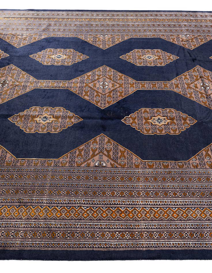 Detail image of 6' 3 x 9' 2  Hand Knotted Torkaman Persian Rug