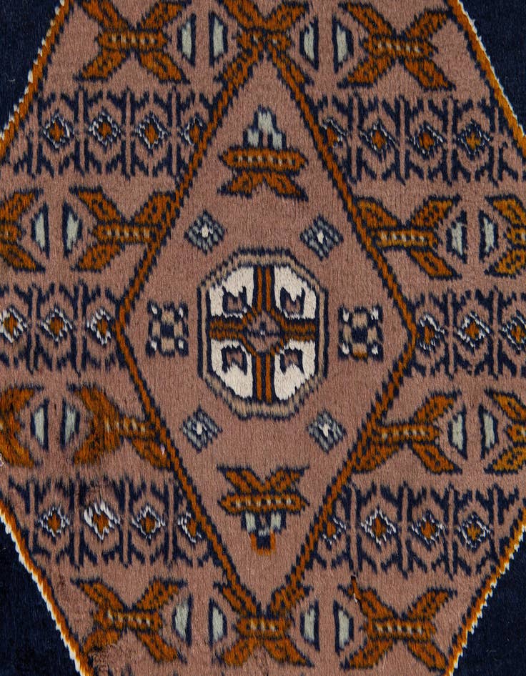 Detail image of 6' 3 x 9' 2  Hand Knotted Torkaman Persian Rug