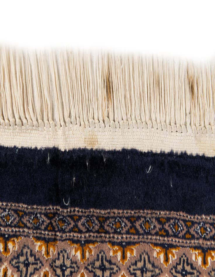 Detail image of 6' 3 x 9' 2  Hand Knotted Torkaman Persian Rug