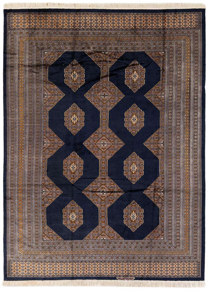 6' 3 x 9' 2 Hand Knotted Torkaman Persian Rug