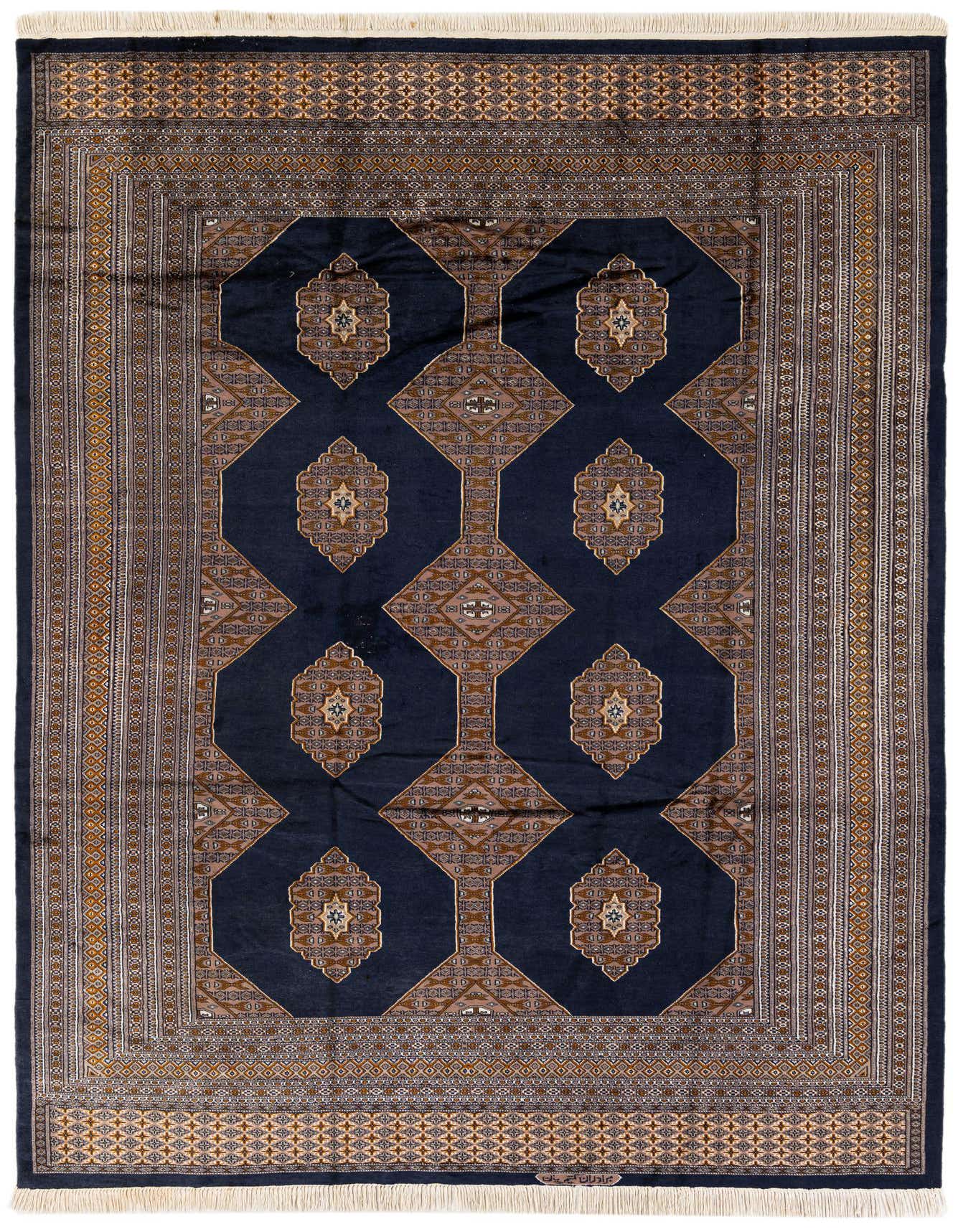 6' 3 x 9' 2 Hand Knotted Torkaman Persian Rug
