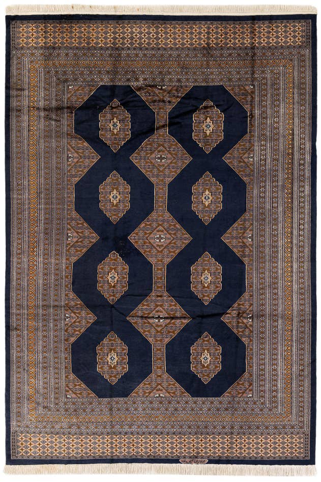 Detail image of 6' 3 x 9' 2 Hand Knotted Torkaman Persian Rug