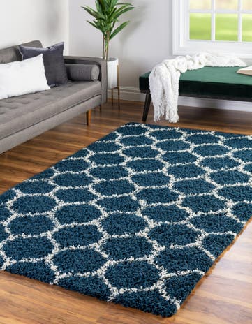 7' 10 x 10' Trellis Shag Rug