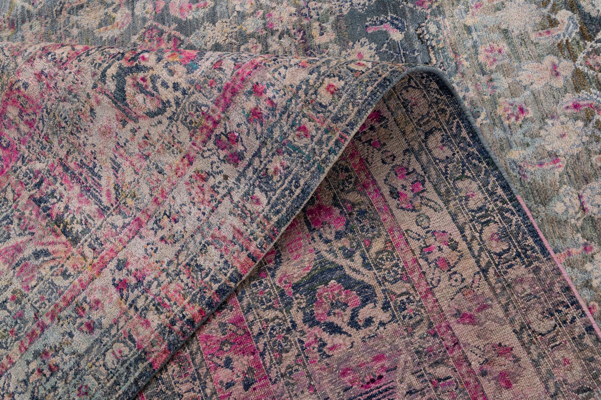 9' x 12' 8 Hand Knotted Ultra Vintage Persian Rug