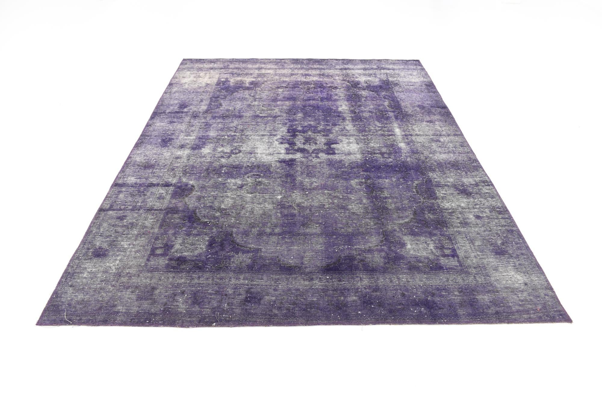 6' 8 x 9' Hand Knotted Ultra Vintage Persian Wool Rug