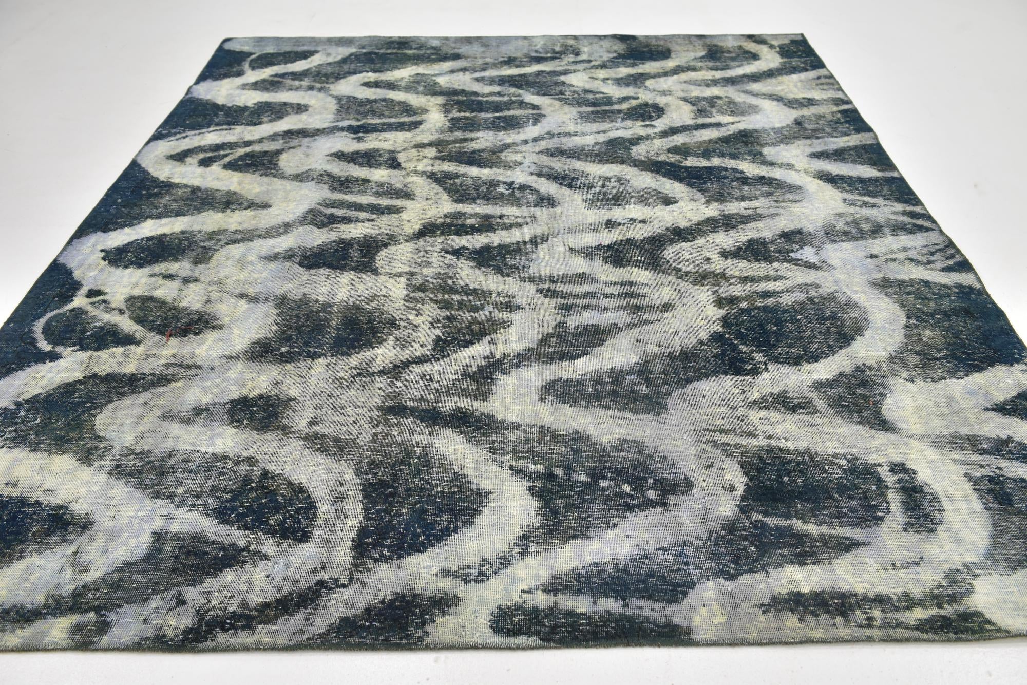 8' 2 x 10' Hand Knotted Ultra Vintage Persian Wool Rug