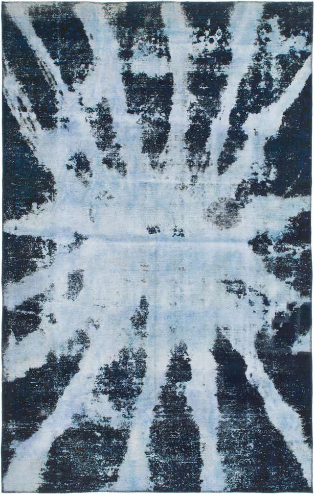 6' 3 x 10' Hand Knotted Ultra Vintage Persian Wool Rug
