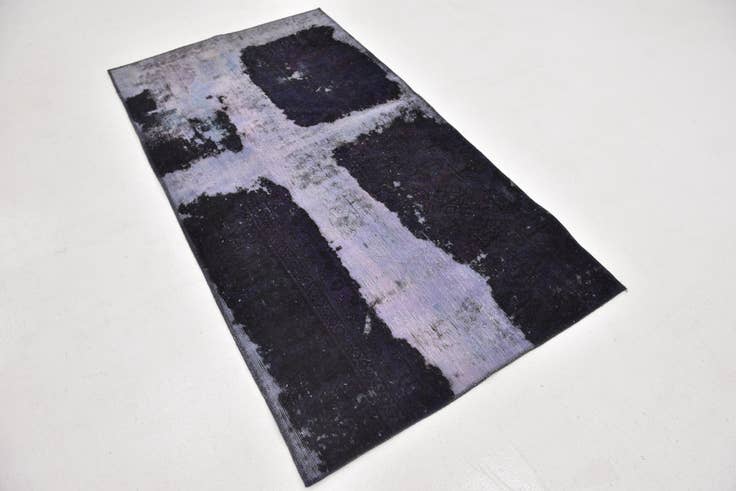 Detail image of 3' 7 x 6' 6 Hand Knotted Ultra Vintage Persian Wool Rug