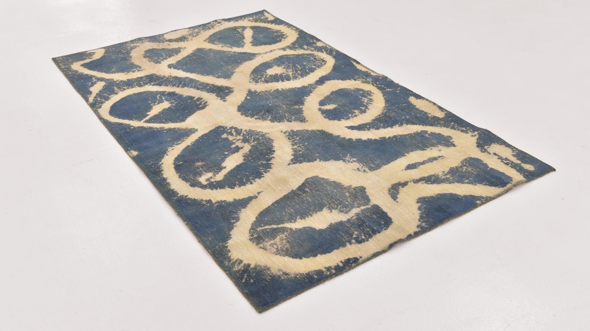 3' 10 x 6' 4 Hand Knotted Ultra Vintage Persian Wool Rug