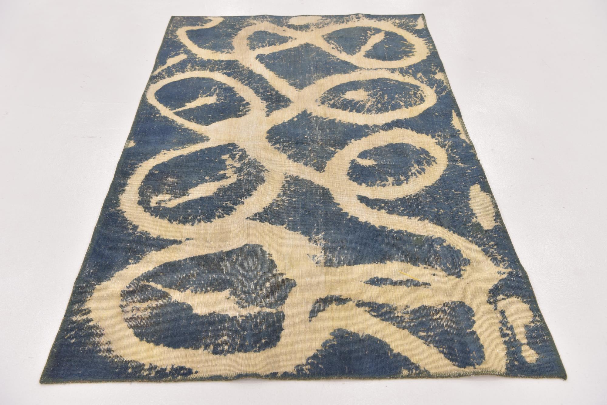 3' 10 x 6' 4 Hand Knotted Ultra Vintage Persian Wool Rug
