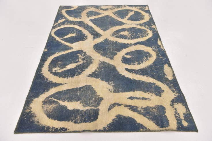 Detail image of 3' 10 x 6' 4 Hand Knotted Ultra Vintage Persian Wool Rug