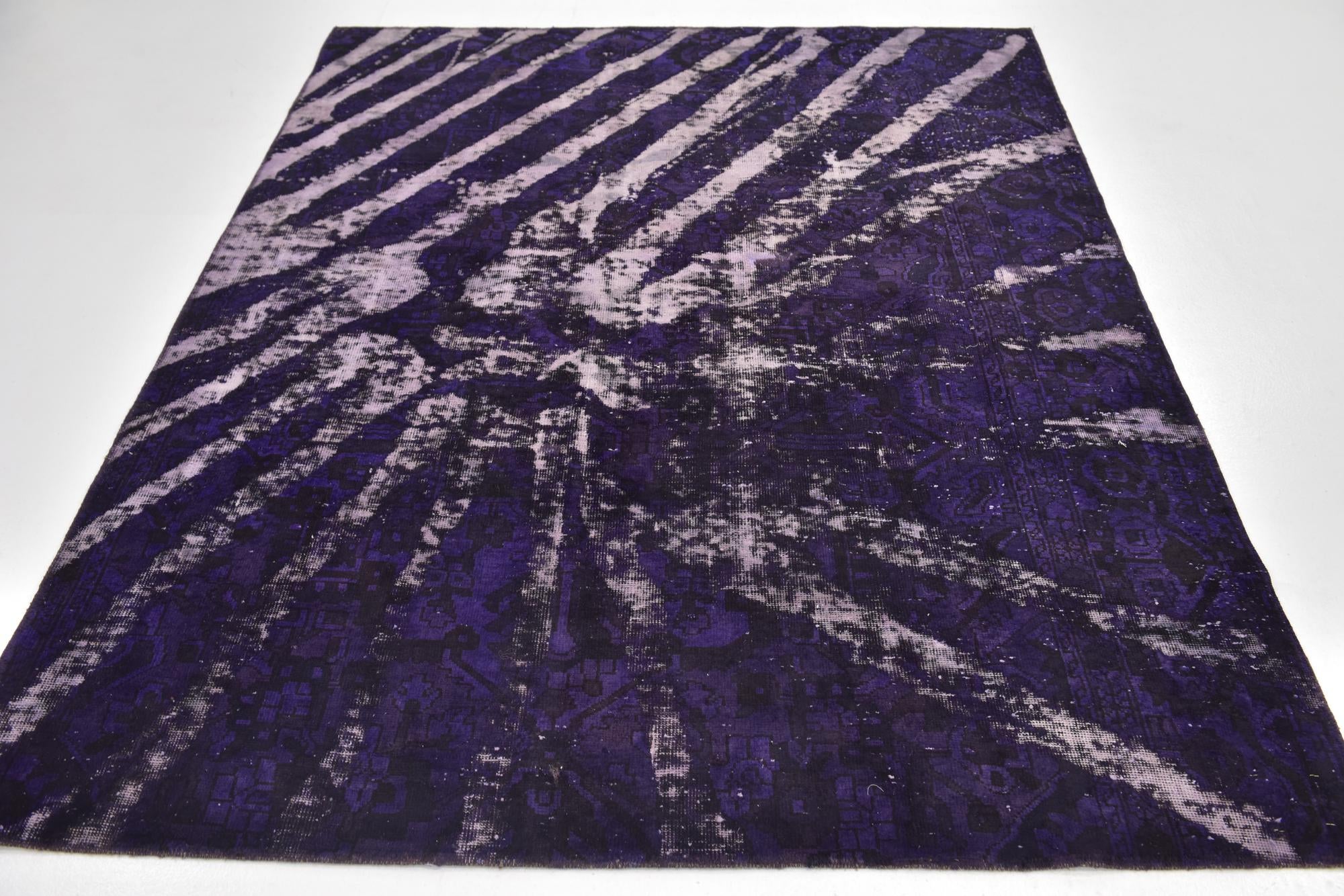 175cm x 215cm Hand Knotted Ultra Vintage Persian Wool Rug