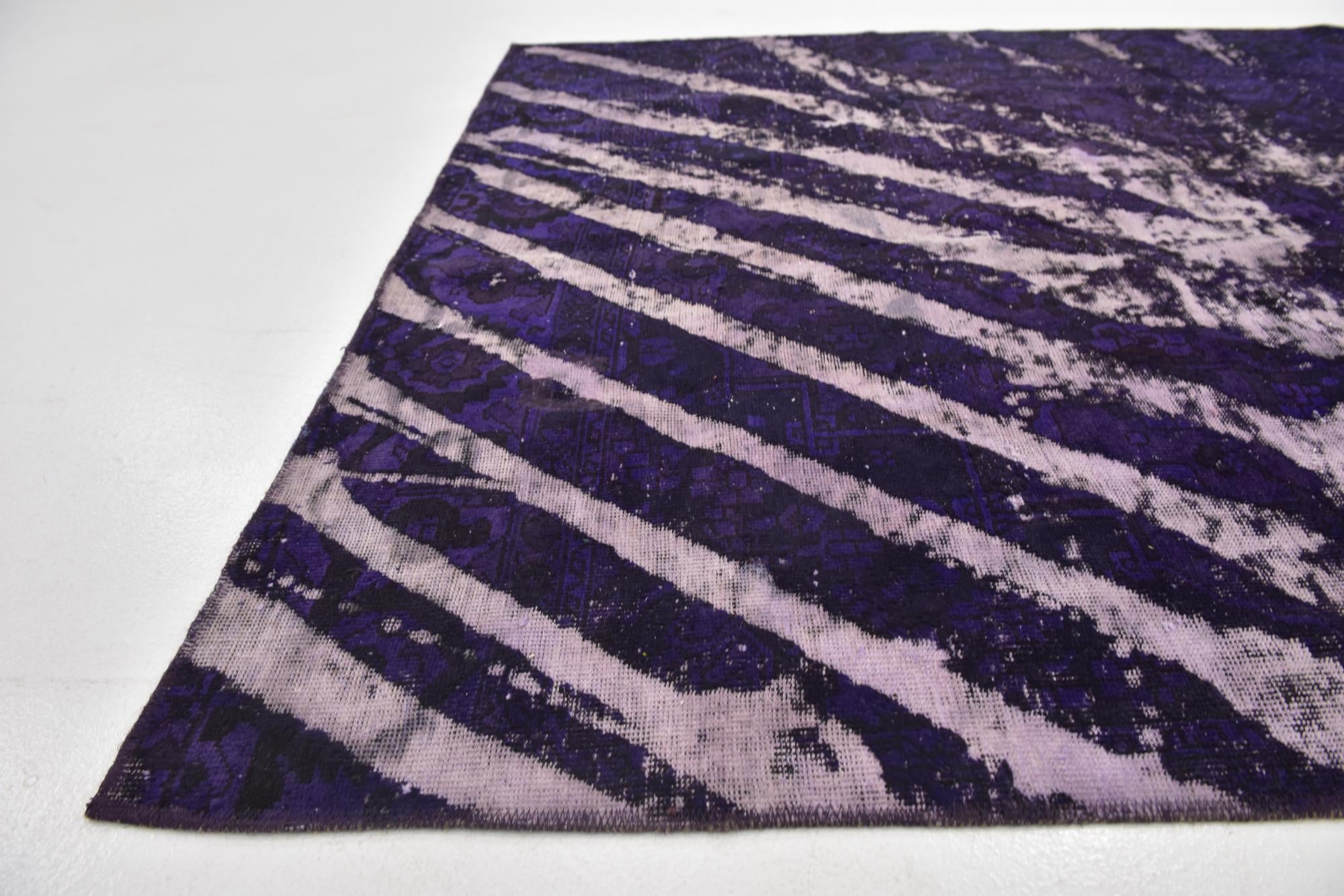 175cm x 215cm Hand Knotted Ultra Vintage Persian Wool Rug