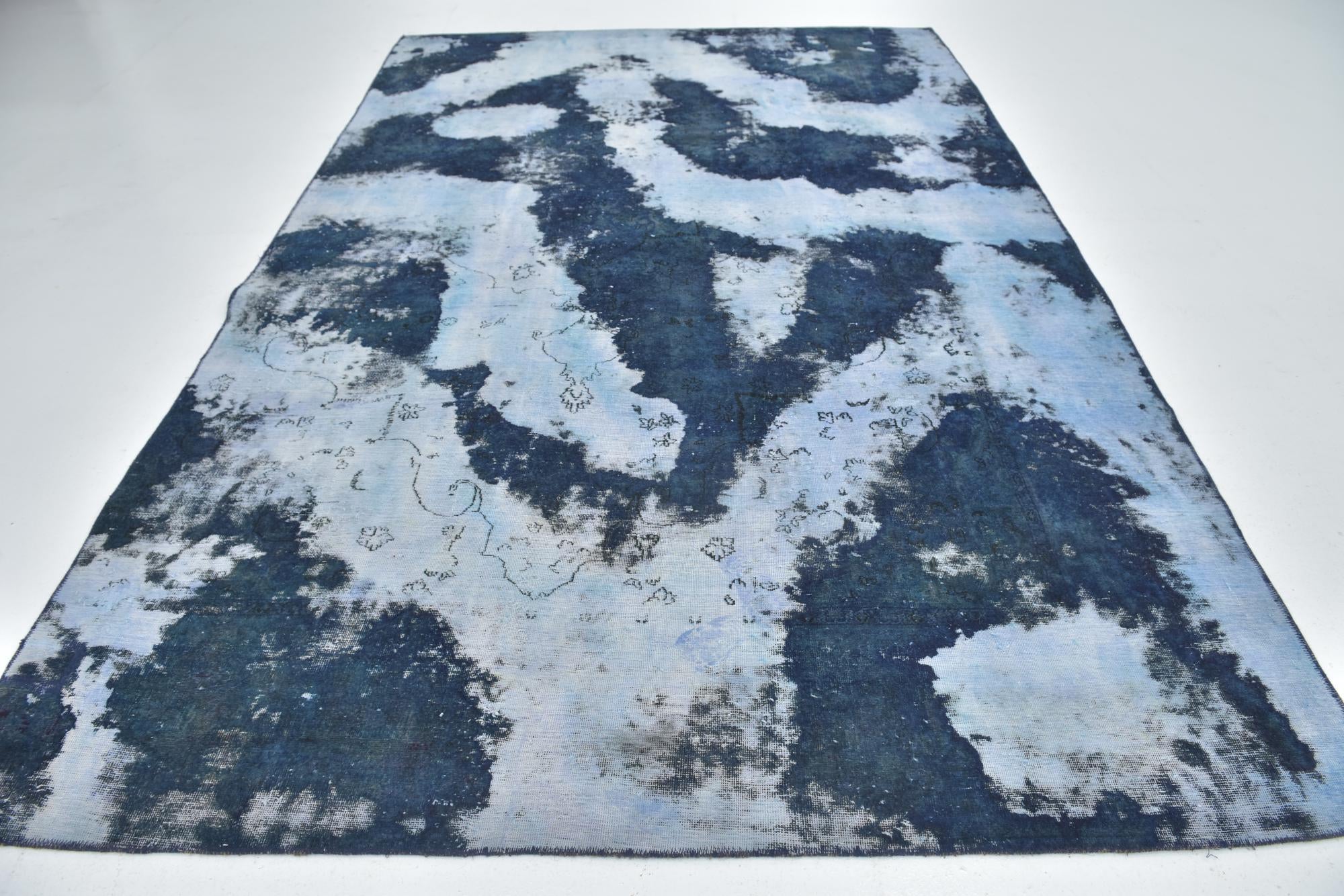 7' 3 x 11' Hand Knotted Ultra Vintage Persian Wool Rug