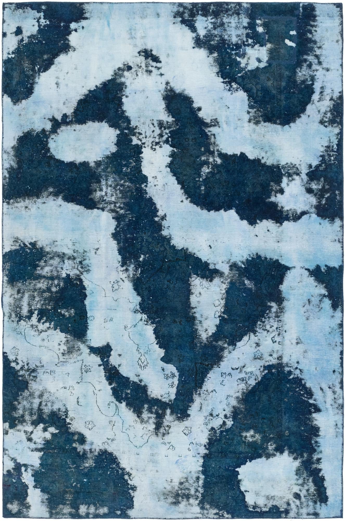 7' 3 x 11' Hand Knotted Ultra Vintage Persian Wool Rug