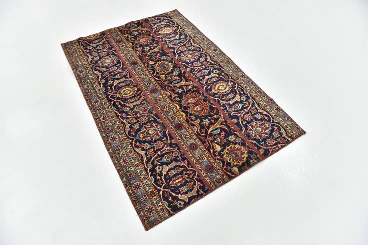 Detail image of 3' 7 x 5' 4 Hand Knotted Ultra Vintage Persian Wool Rug