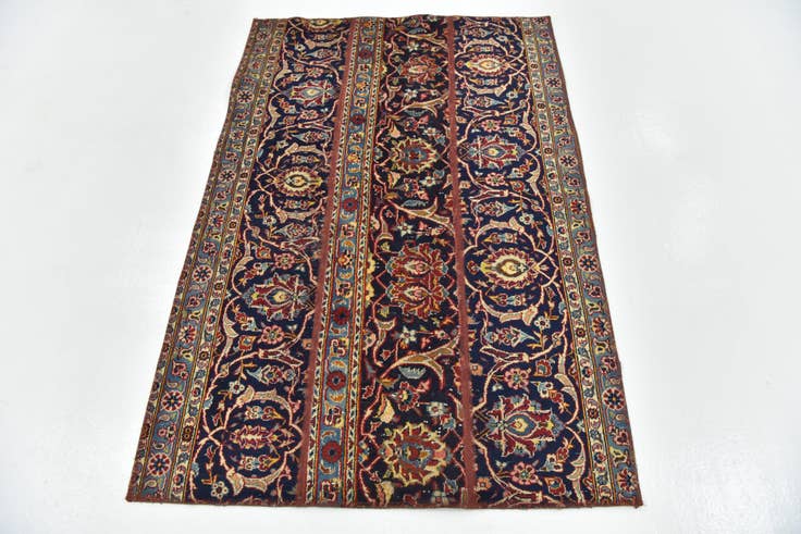 Detail image of 3' 7 x 5' 4 Hand Knotted Ultra Vintage Persian Wool Rug