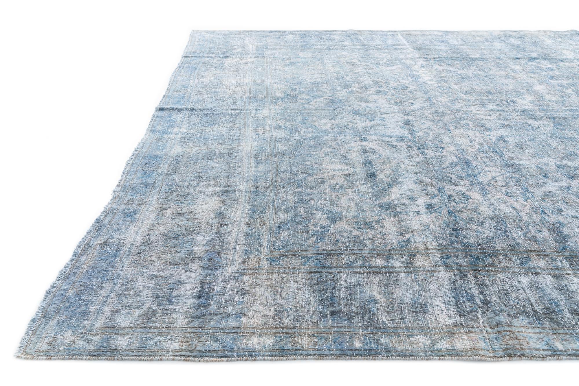 9' 8 x 13' 2 Hand Knotted Ultra Vintage Persian Wool Rug