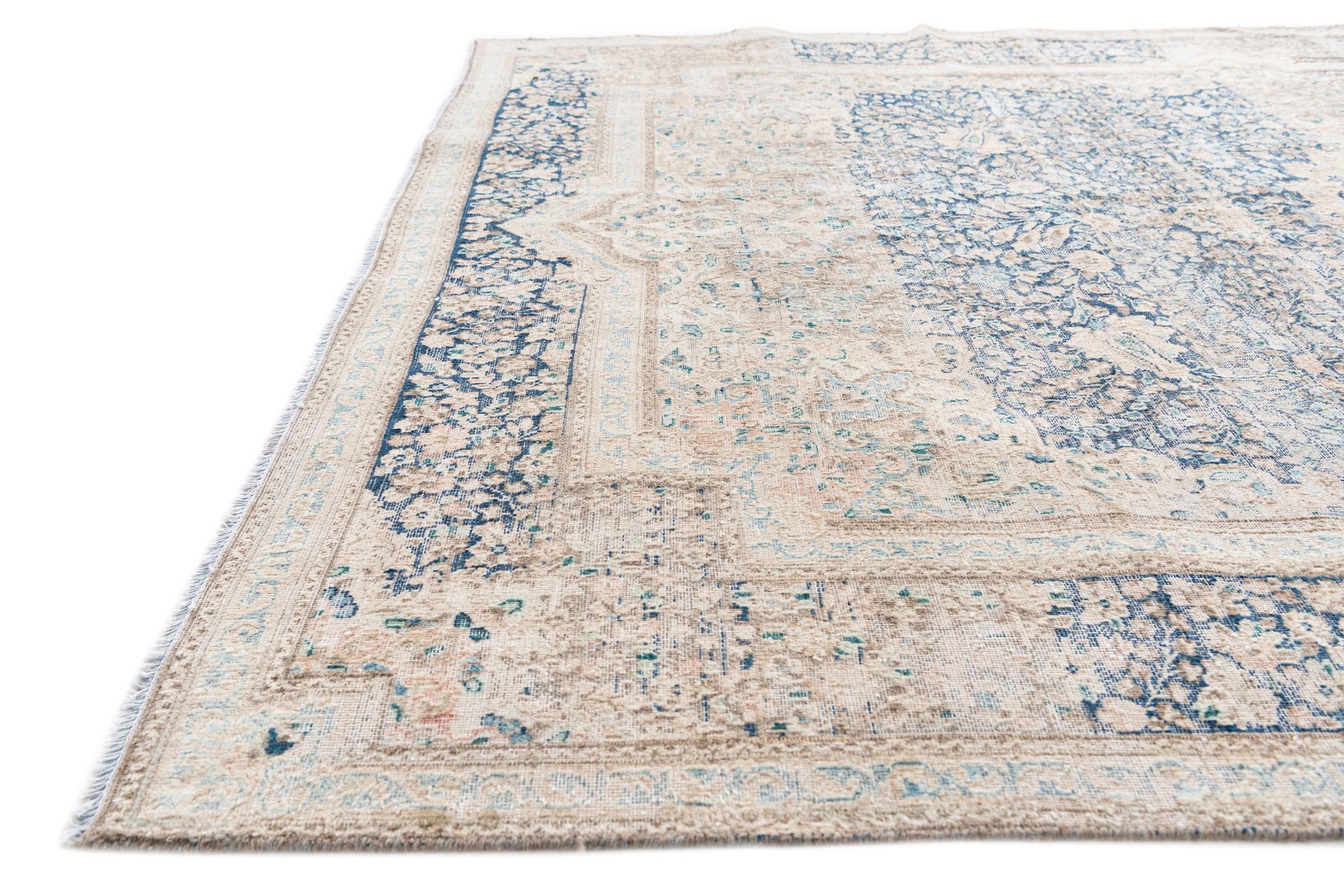 6' 4 x 9' Hand Knotted Ultra Vintage Persian Wool Rug