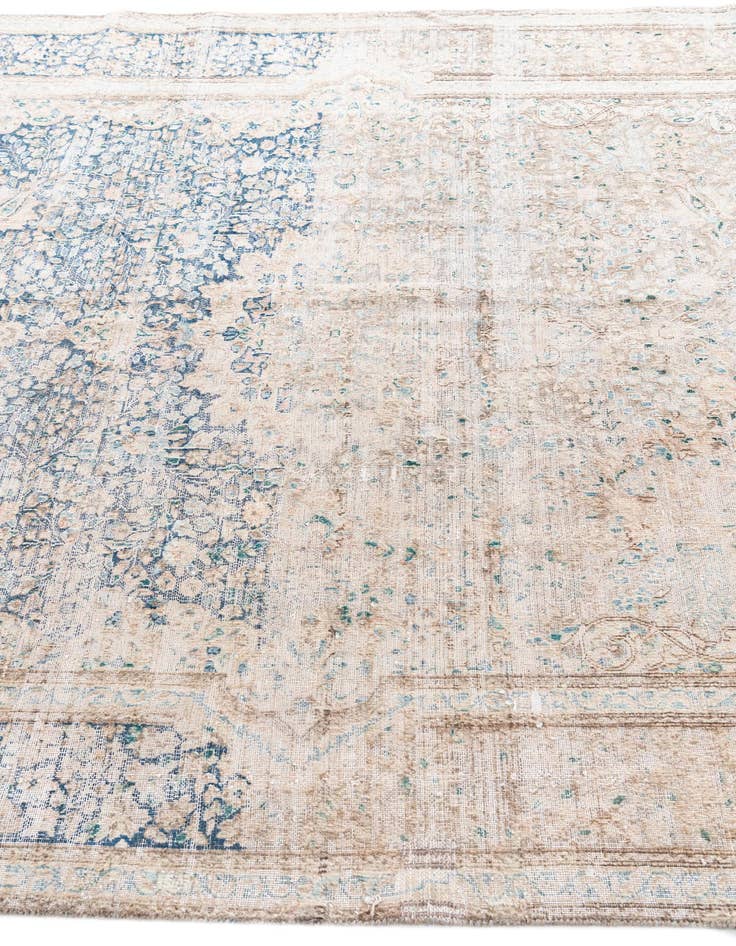 Detail image of 6' 4 x 9'  Hand Knotted Ultra Vintage Persian Wool Rug