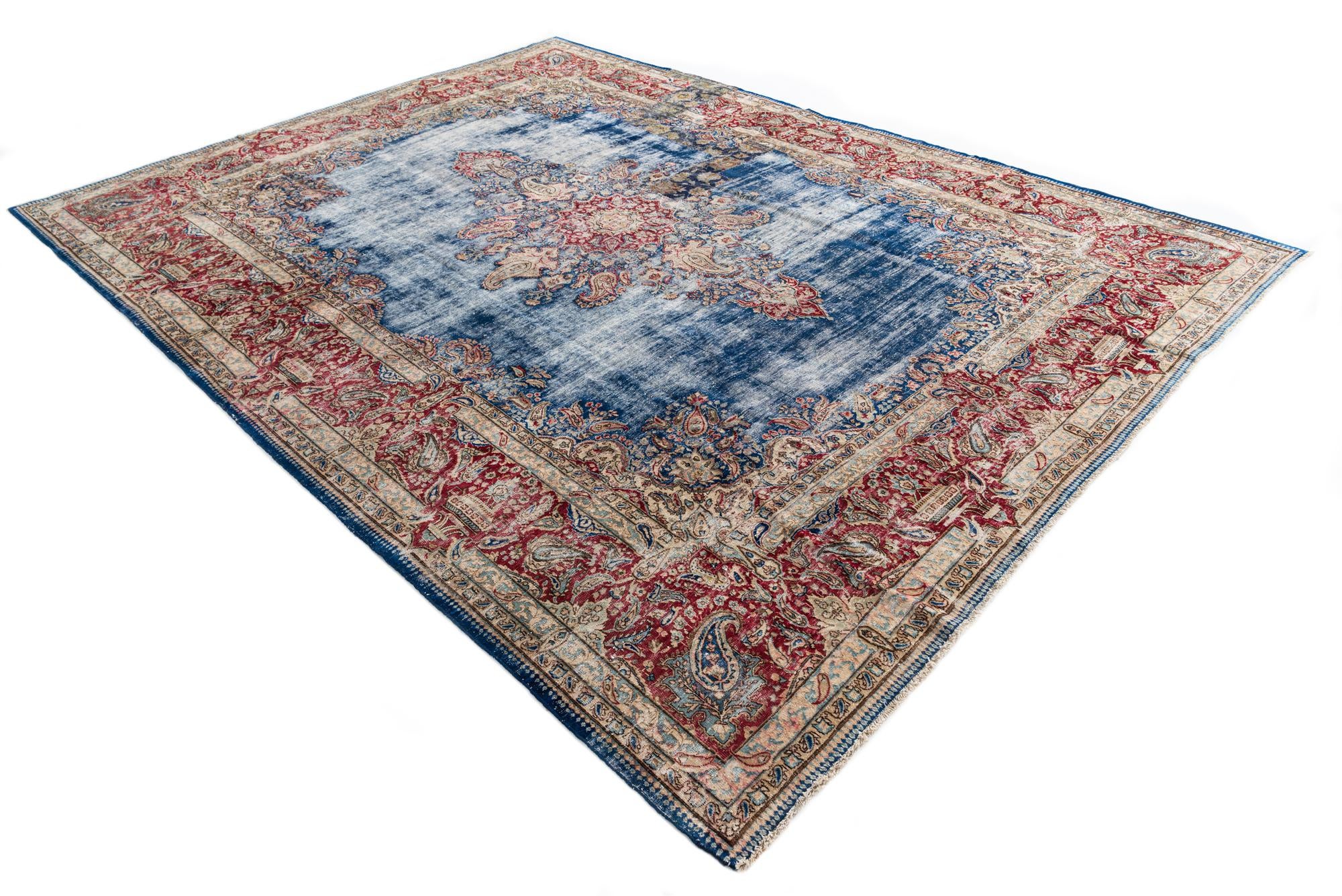 9' 9 x 13' Hand Knotted Ultra Vintage Persian Wool Rug