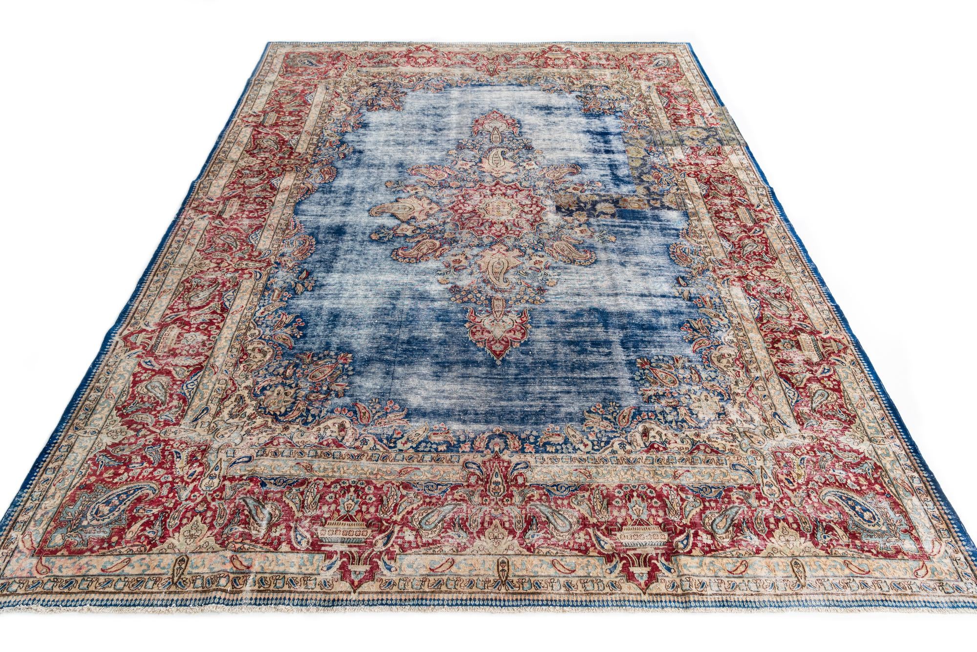 9' 9 x 13' Hand Knotted Ultra Vintage Persian Wool Rug