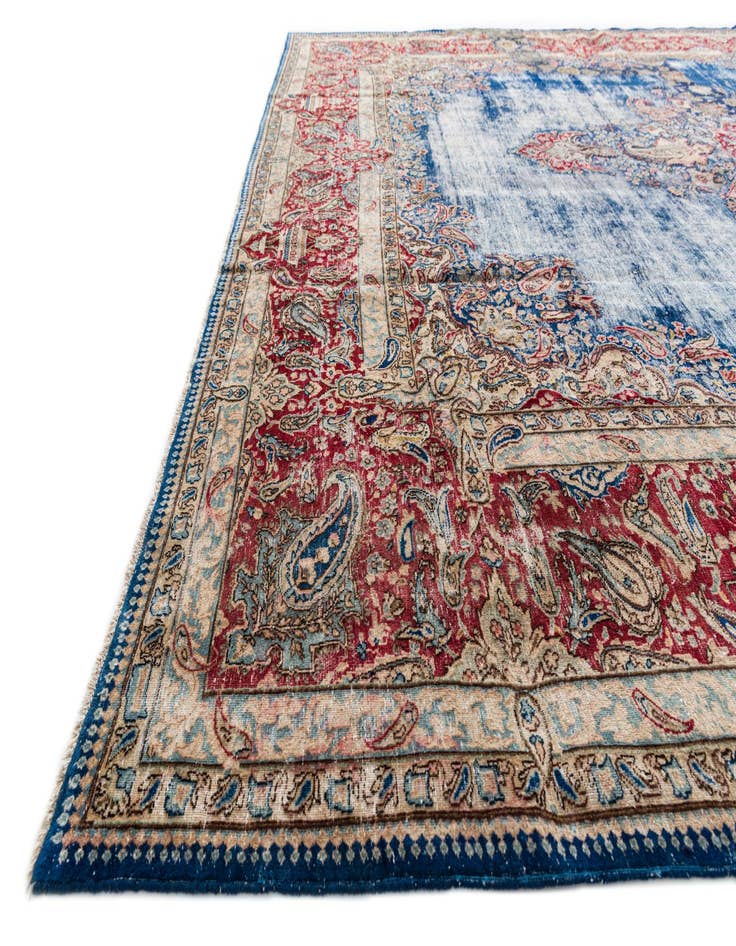 Detail image of 9' 9 x 13'  Hand Knotted Ultra Vintage Persian Wool Rug