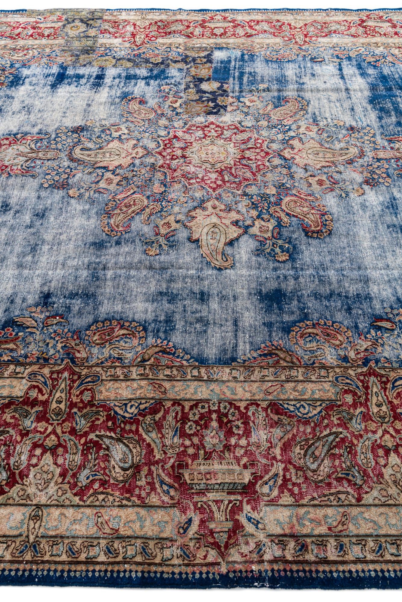 9' 9 x 13' Hand Knotted Ultra Vintage Persian Wool Rug