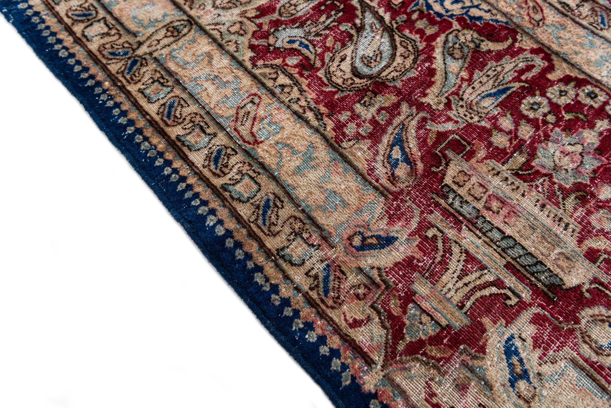 9' 9 x 13' Hand Knotted Ultra Vintage Persian Wool Rug