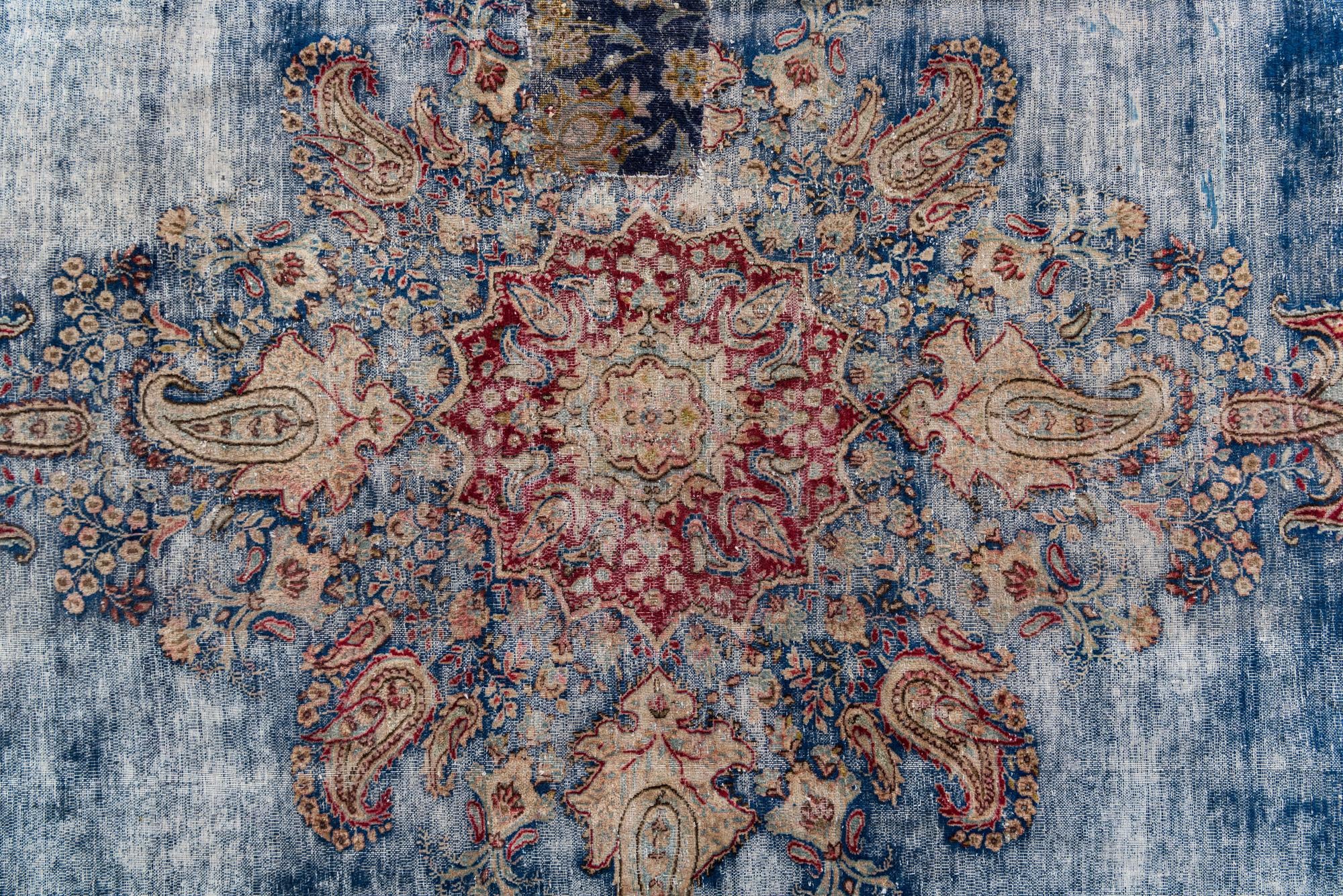 9' 9 x 13' Hand Knotted Ultra Vintage Persian Wool Rug