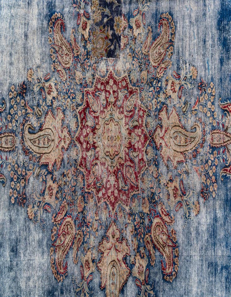 Detail image of 9' 9 x 13'  Hand Knotted Ultra Vintage Persian Wool Rug