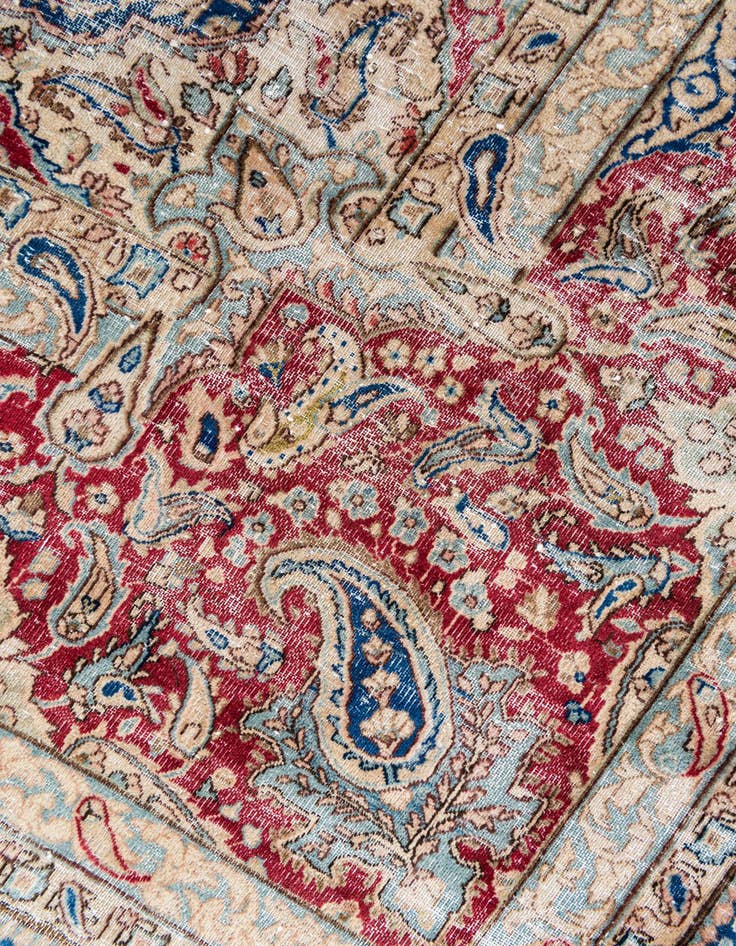 Detail image of 9' 9 x 13'  Hand Knotted Ultra Vintage Persian Wool Rug