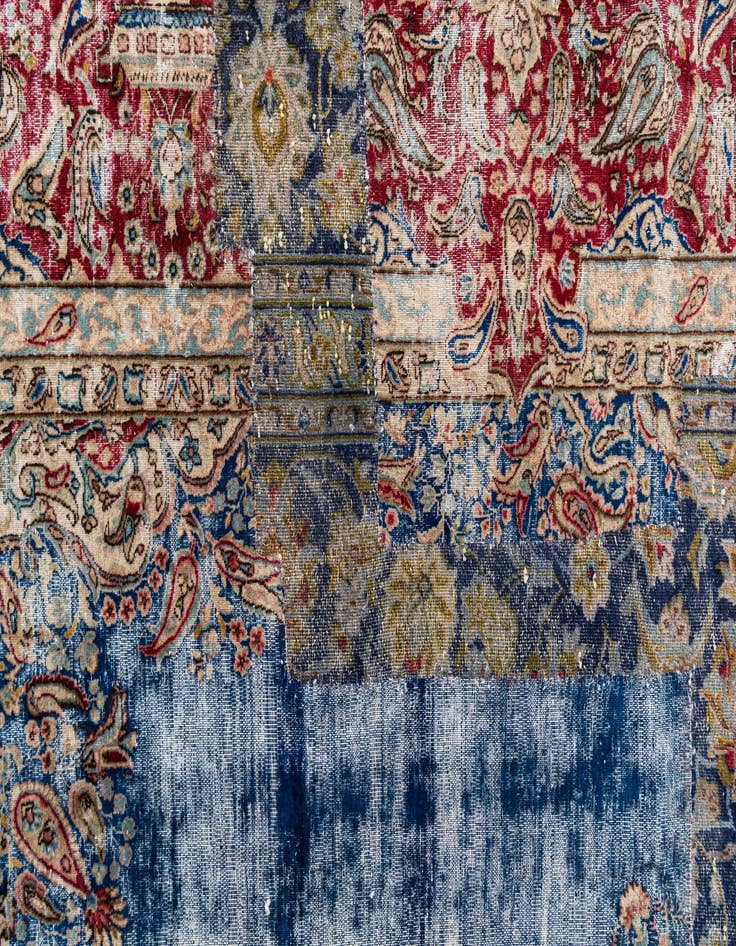 Detail image of 9' 9 x 13'  Hand Knotted Ultra Vintage Persian Wool Rug