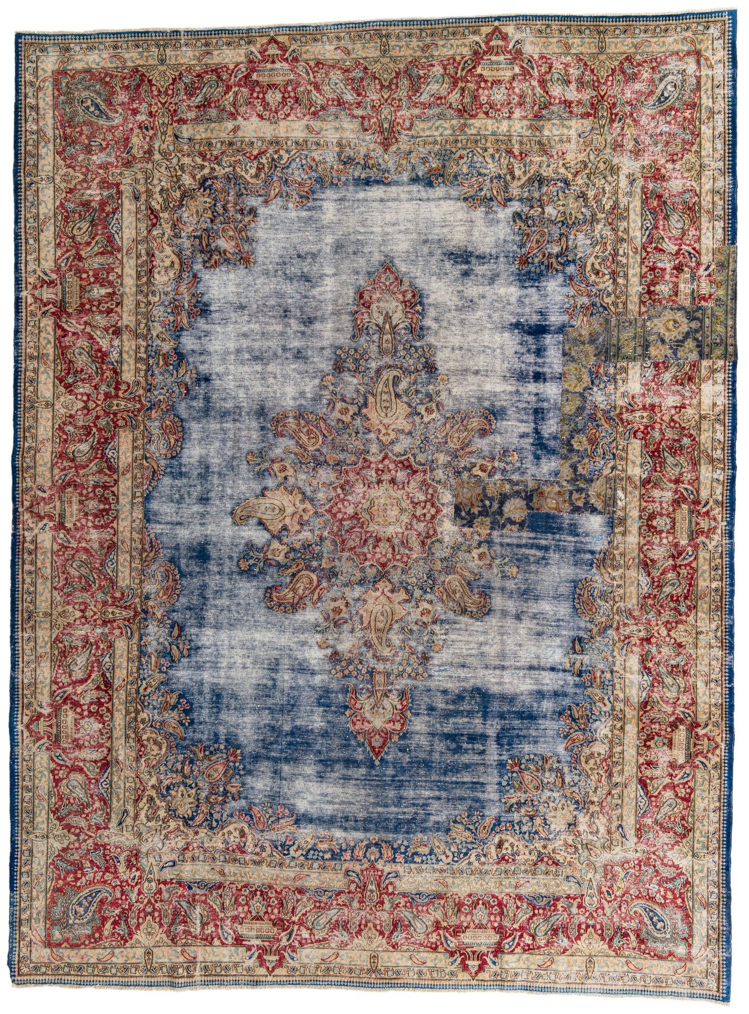 9' 9 x 13' Hand Knotted Ultra Vintage Persian Wool Rug