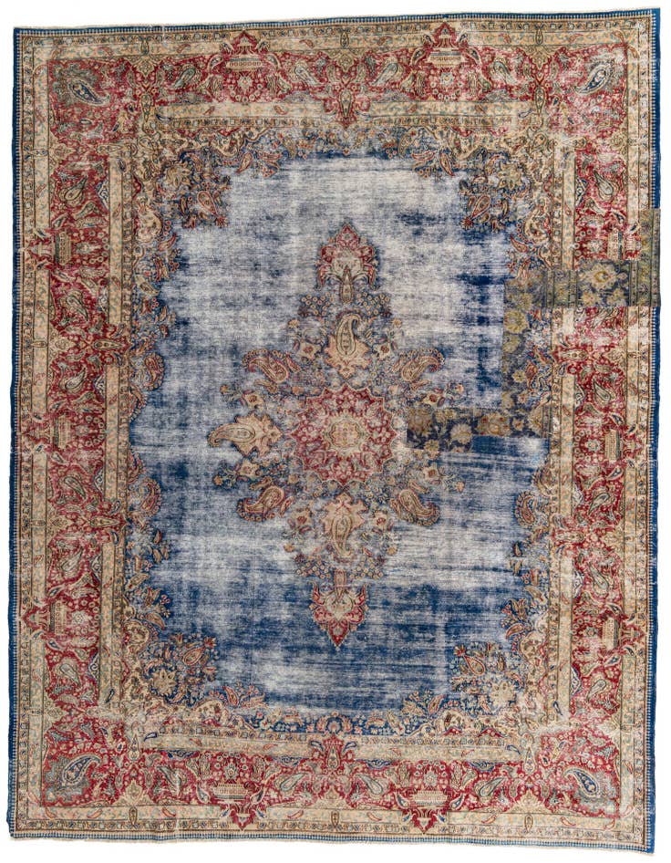 Detail image of 9' 9 x 13' Hand Knotted Ultra Vintage Persian Wool Rug