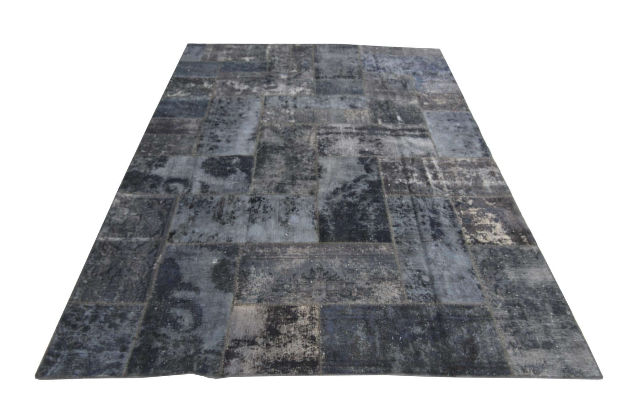 6' 9 x 9' 9 Hand Knotted Ultra Vintage Persian Wool Rug