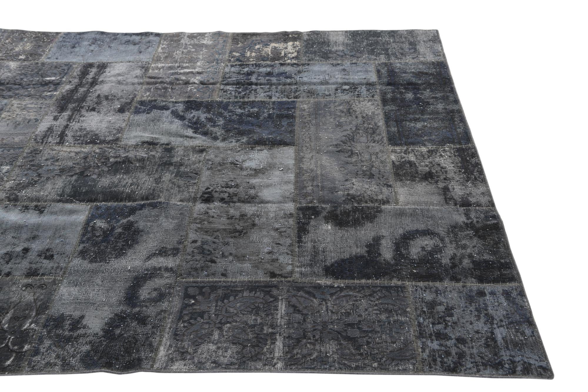 6' 9 x 9' 9 Hand Knotted Ultra Vintage Persian Wool Rug