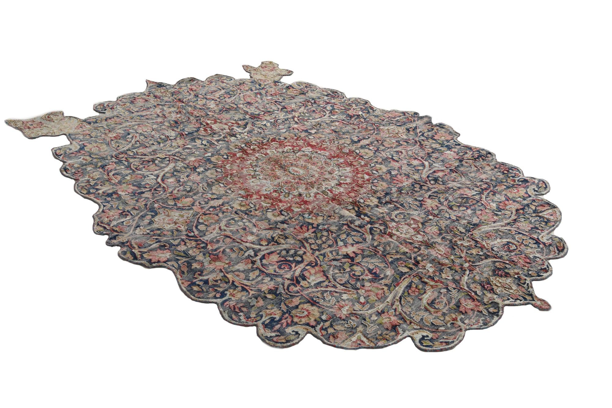 6' 3 x 8' 7 Hand Knotted Ultra Vintage Persian Wool Rug